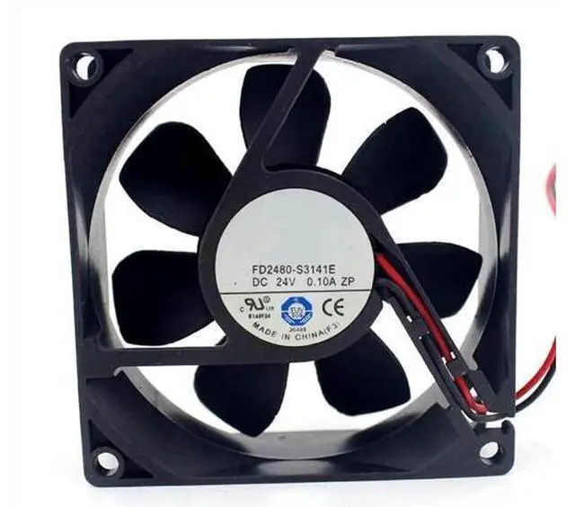 Main image of FD2480-S3141E DC24V 0.10A 80X80X25mm 2-Wire Cooling Fan 8025mm