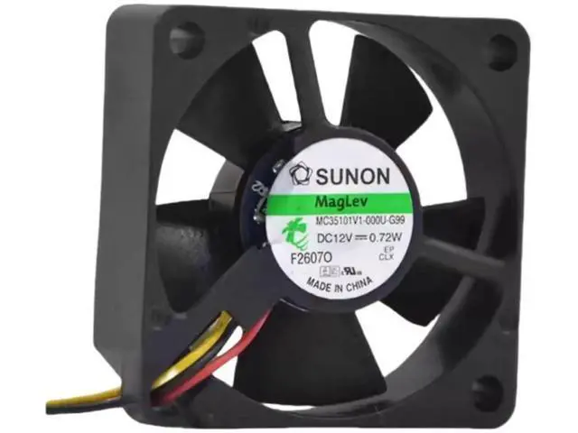 Alt view image 2 of 4 - MC35101V1-000U-G99 DC12V 0.06A 0.72W 10000RPM 35MM 3CM 3510 3-Wire Cooling Fan