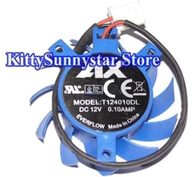 Alt view image 2 of 3 - AX T124010DL 12V 0.1A 2 wires framelesss vga fan graphics card cooling