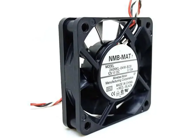 Alt view image 2 of 4 - Projector fan 6015 chassis fan 2406kl-04w-b29 12V Dual Ball Bearing 3300RPM 12.9CFM projector cooling equipment fan 6cm