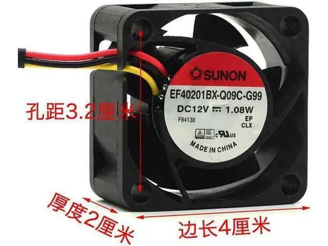 Alt view image 4 of 5 - 1pcs For 4CM EF40201BX-Q09C-G99 fan 12V 1.08W 4020 cooling fan