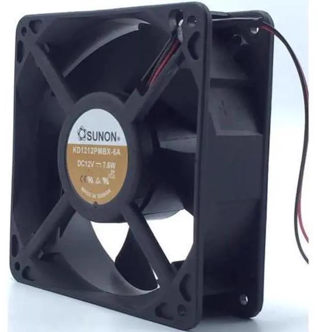 Alt view image 2 of 4 - 1pcs KD1212PMBX-6A 12038 120*120*38MM 2 wire fan 7.6W server inverter axial cooling fan