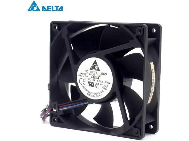 Alt view image 5 of 6 - AFC1212DE 12038 12cm 120mm DC 12V 1.6A pwm ball fan thermostat inverter server cooling fan