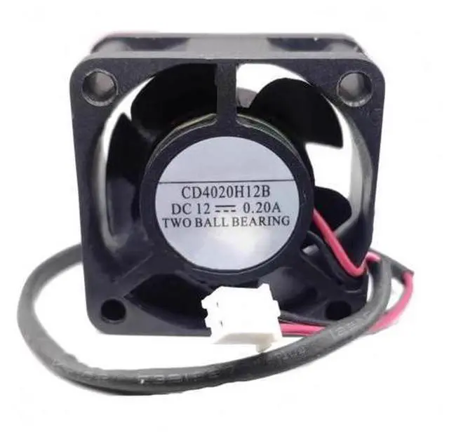 Main image of DC12V 0.20A CD4020H12B 4020 4cm 2-Wire Double Ball Bearing Cooling Fan