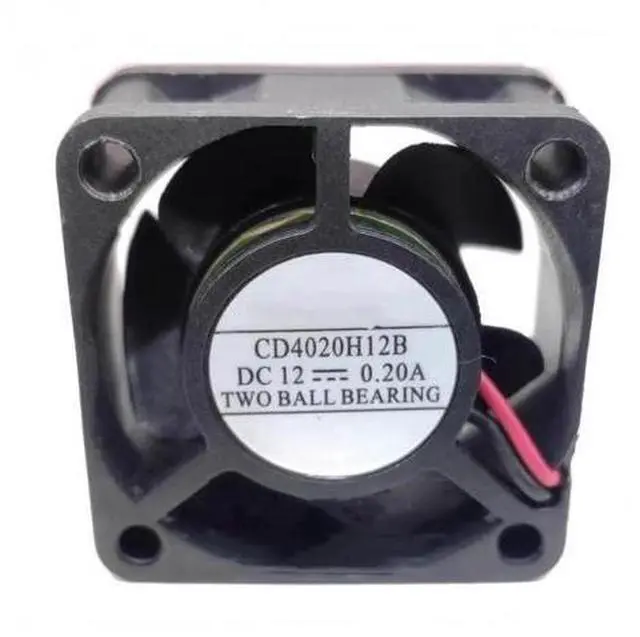 Alt view image 3 of 3 - DC12V 0.20A CD4020H12B 4020 4cm 2-Wire Double Ball Bearing Cooling Fan