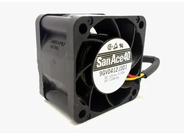 Alt view image 3 of 3 - DC12V 0.60A 9GV0412J301 4028 4cm 3-Wire Double Ball Bearing Inverter Cooling Fan