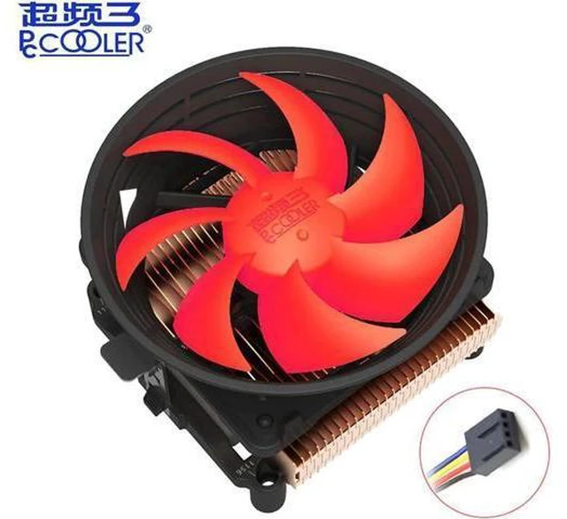 Main image of Q100M Copper plating CPU cooler 10cm 4pin PWM quiet Fan For Intel 775 1150 1151 1155 1156 AMD Q100 PC Cooling fan