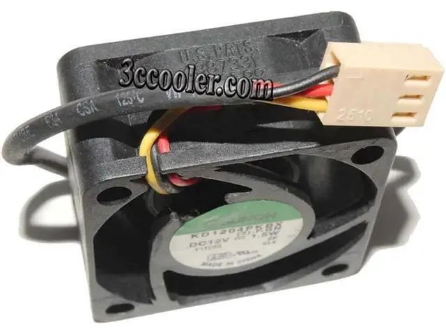 Alt view image 3 of 4 - 4CM KD1204PKBX (2).F.GN 12V 40mm 1.5W 3Wire Cooling Fan 40x40x20mm