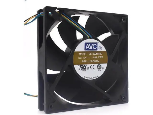 Alt view image 2 of 3 - AVC Original DS12025B12U 12025 12V 1.05A fPWM large air volume case fan cooling fan