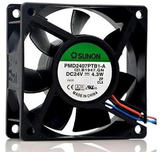 Alt view image 2 of 3 - PMD2407PTB1-A 24V 70MM Fan 24V 4.3W 7CM 7025 3-Wire Inverter Cooling Fan