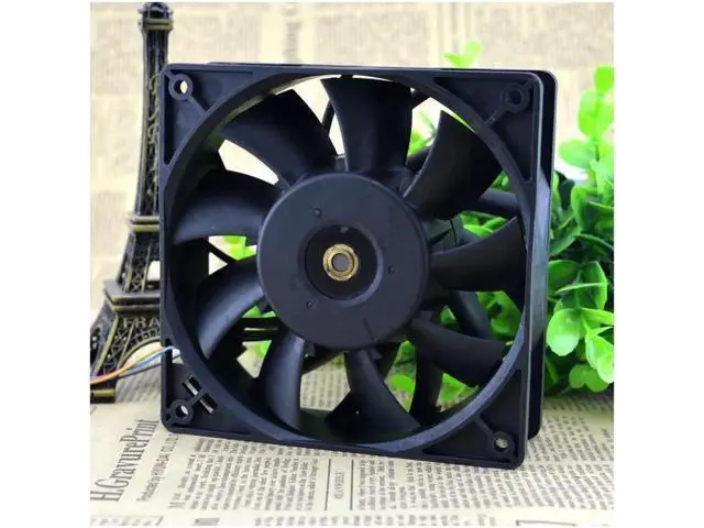 Alt view image 5 of 6 - 12038 12CM large air volume fan 48V 0.75A FFC1248DE double ball a lot of spot cooling fan