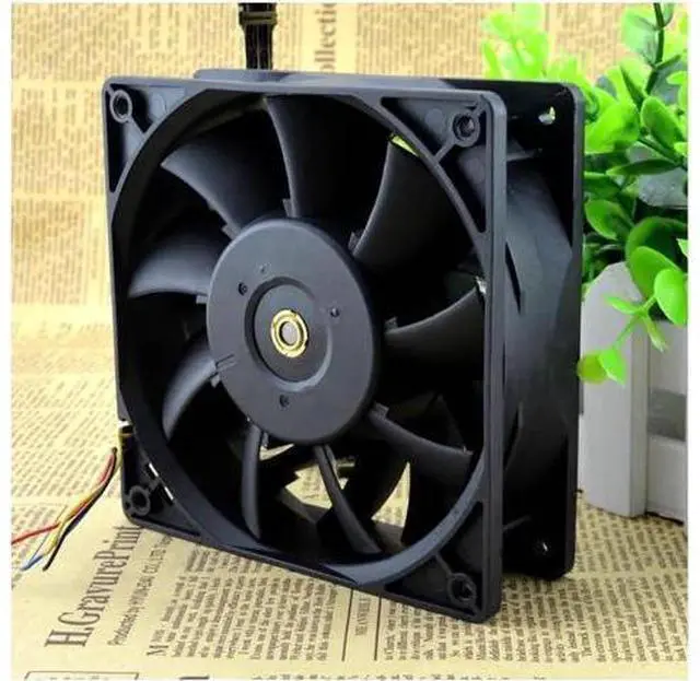 Alt view image 6 of 6 - 12038 12CM large air volume fan 48V 0.75A FFC1248DE double ball a lot of spot cooling fan