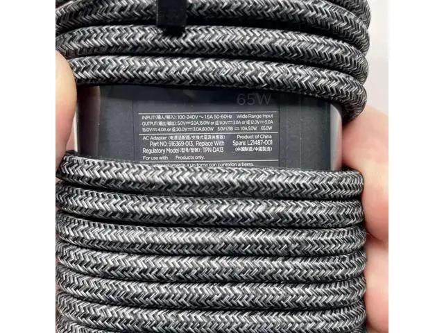 Alt view image 2 of 3 - 916369-013 L21487-001 For HP Laptop 65W 20V 3.25A USB-C Type-C Power Adapter Charger Cable TPN-DA13