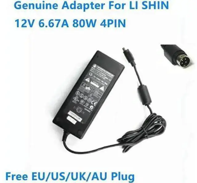Main image of 12V 6.67A 80W 4PIN LS LI SHIN 0219B1280 LSE0111C1280 PA-1081-01 AC Adapter For LCD2026 LCD20B66 Power Supply Charger