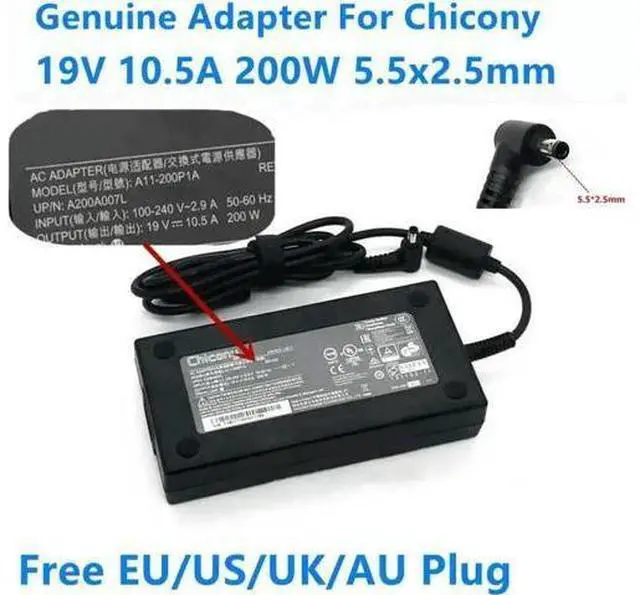Main image of 19V 10.5A 200W A11-200P1A AC Adapter For CLEVO P650RG P670RG SAGER NP8152 Laptop Power Supply Charger