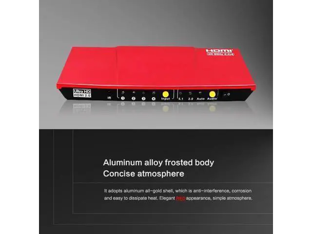 Alt view image 3 of 6 - switcher 4 in 1 out 4K 60HZ dolby with 3.5mm SPDIF Audio Extractor for Nintend PS3 PS4 XBOX HDMI 2.0 Switch automatic 4X1