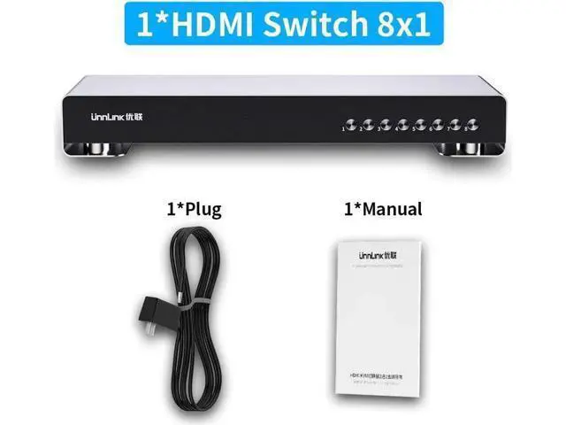 Alt view image 3 of 6 - 4K HDMI Switch 8 In 1 Out Video Switcher 8 Ports for Host Laptop PS3/4/5 Xbox Sharing Monitor TV Projector