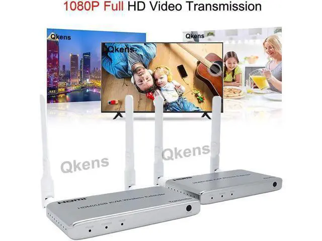 Alt view image 5 of 6 - 200M Wireless Wifi HDMI KVM Extender 1080P Screen Share Audio Video Transmitter Receiver Support TV Loop IR / USB Keyboard Mouse