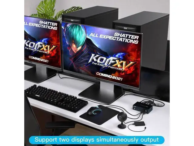 Alt view image 6 of 6 - 2 Port USB2.0 HDMI-compatible kvm switch dual monitor KVM switch for Unix /Windows /Debian /Ubuntu /Fedora /Mac OS X /Raspbian