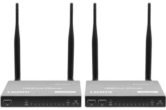 Main image of 200M Wireless WiFi Transmitter Receiver USB KVM 1080P HDMI Loop IR Remote Wireless HDMI Extender Splitter Switch PC To Multi TV