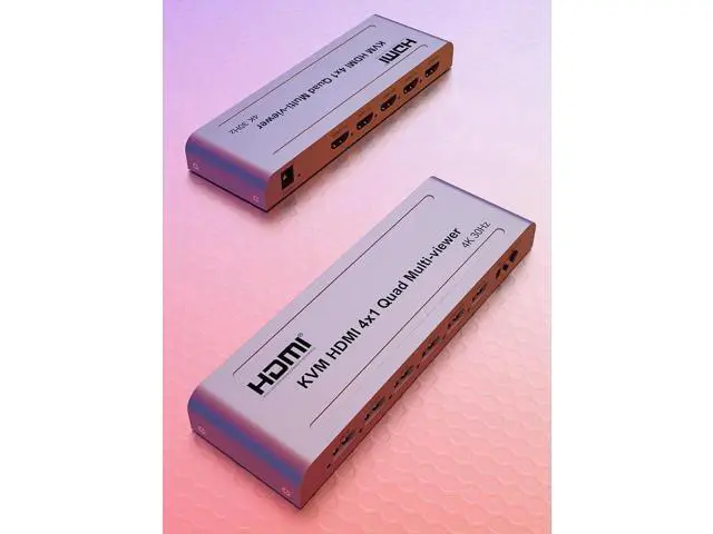 Alt view image 5 of 6 - 4K USB KVM 4x1 HDMI Quad Multi-viewer 4x1 Multiviewer 4 In 1 Out Seamless Switcher HDMI Multi Viewer PC TV 2 3 4 Screen Divider