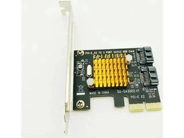 Alt view image 2 of 6 - SATA Card PCI-E 2X 4X 8X 16X Controller Cards PCI Express to SATA 3.0 2-Port SATAIII 6Gbps Expansion Adapter Boards Add On Cards