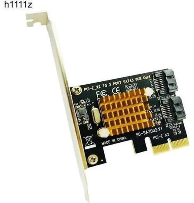 Main image of SATA Card PCI E 2X 4X 8X 16X Controller Cards PCI Express to SATA 3.0 2 Port SATAIII 6Gbps Expansion Adapter Boards Add On Cards