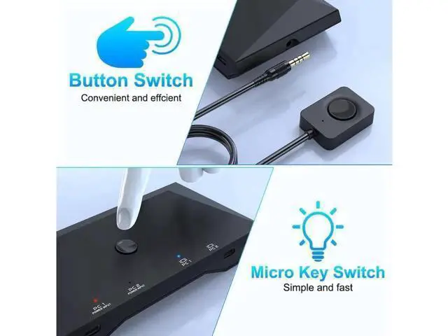 Alt view image 2 of 6 - 2-Port USB Type-C KVM Switch, 4K 60Hz HDMI KVM Switch 2 in 1 Out Dual USB C KVM Switch 2 Computers with HDMI, 60W PD, 3X USB 2.0, Remote Control, 3.5mm Audio/Mic for M-a-c-Book, i-Pad Pro, USB-C PC