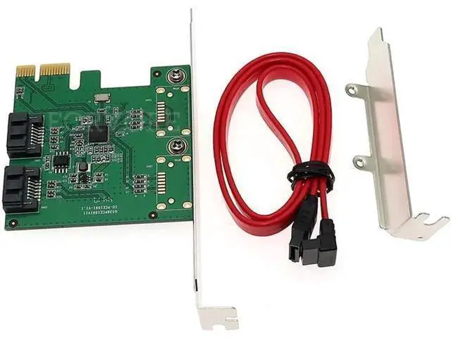 Alt view image 2 of 4 - Raid Card 2 Ports SATA 6G PCI Express Controller Card PCI-e to SATA III 3.0 converter PCI low profile bracket SATA3.0