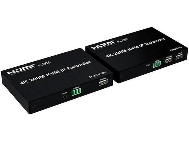 Alt view image 4 of 6 - 4K HDMI KVM Extender HDMI KVM Splitter Over Cat5e/6 Cable up to 200M Receiver Sender for window Mac 4K 30Hz KVM