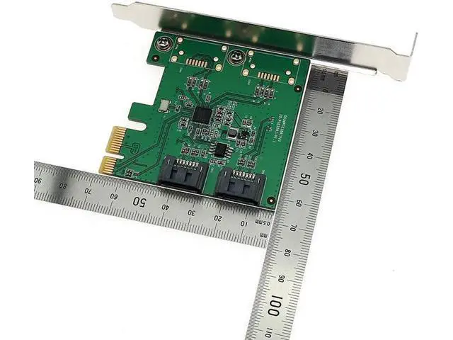 Alt view image 3 of 4 - Raid Card 2 Ports SATA 6G PCI Express Controller Card PCI-e to SATA III 3.0 converter PCI low profile bracket SATA3.0