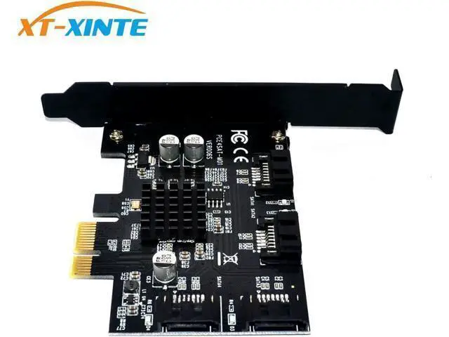 Alt view image 3 of 6 - 88SE9215 4 Ports SATA 6G PCI Express Controller Card PCI-e To SATA III 3.0 Converter Support Low Profile Bracket SATA3.0