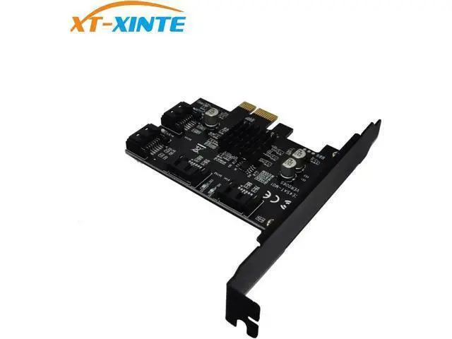 Alt view image 2 of 6 - 88SE9215 4 Ports SATA 6G PCI Express Controller Card PCI-e To SATA III 3.0 Converter Support Low Profile Bracket SATA3.0