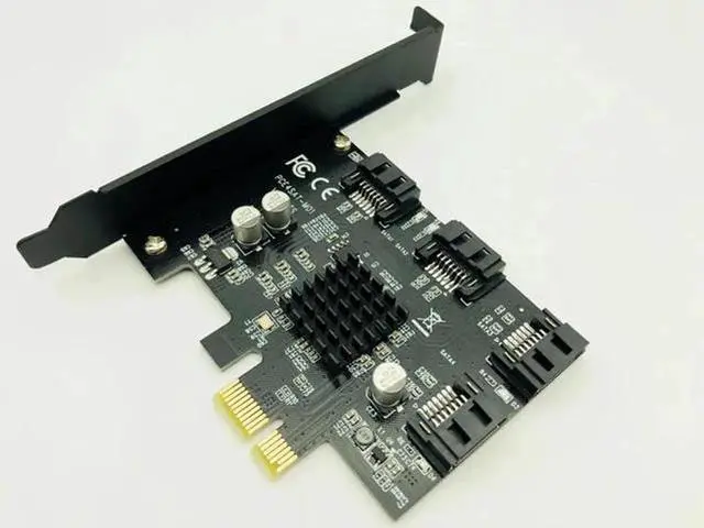 Main image of PCI-e to 4 Ports SATA 3.0 Expansion Controller Card 6G SATA3.0 PCI Express Adapter Marvell 88SE9215 Chip for Computer PC HDD SSD