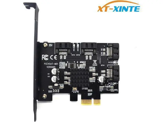 Alt view image 5 of 6 - 88SE9215 4 Ports SATA 6G PCI Express Controller Card PCI-e To SATA III 3.0 Converter Support Low Profile Bracket SATA3.0