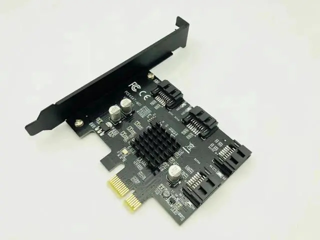 Alt view image 4 of 6 - PCI-e to 4 Ports SATA 3.0 Expansion Controller Card 6G SATA3.0 PCI Express Adapter Marvell 88SE9215 Chip for Computer PC HDD SSD