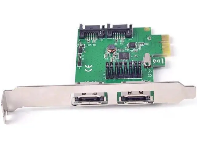 Alt view image 2 of 6 - 2 Ports SATA + 2 ports eSATA 6G PCI Express Controller Card PCI-e To SATA III 3.0 Converter SATA3.0