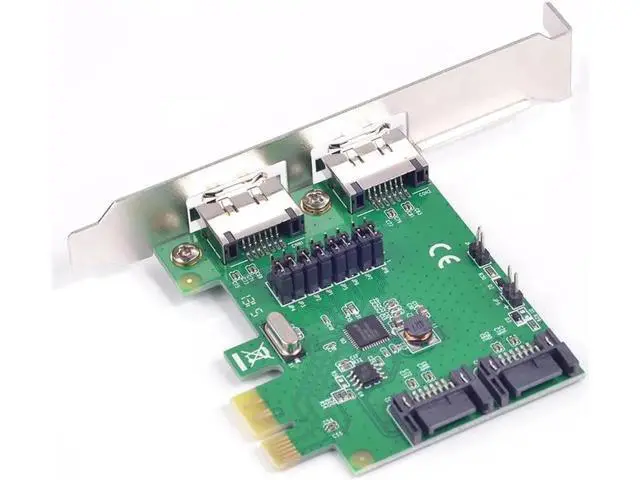 Alt view image 6 of 6 - 2 Ports SATA + 2 ports eSATA 6G PCI Express Controller Card PCI-e To SATA III 3.0 Converter SATA3.0