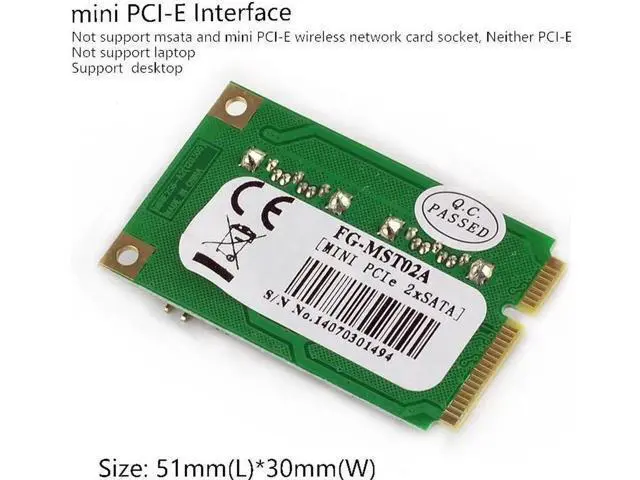 Alt view image 4 of 4 - 2 ports SATA 3.0 Mini PCI-E Controller Card