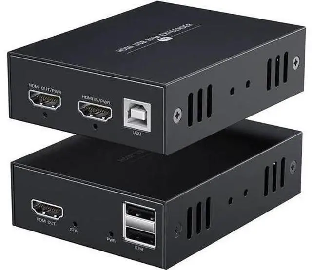 Main image of 150M IP HDMI-compatible KVM Extender IP UTP/STP Cat5e/6 RJ45 Ethernet Cable 1080P 60Hz HDMI-compatible USB Extender Network