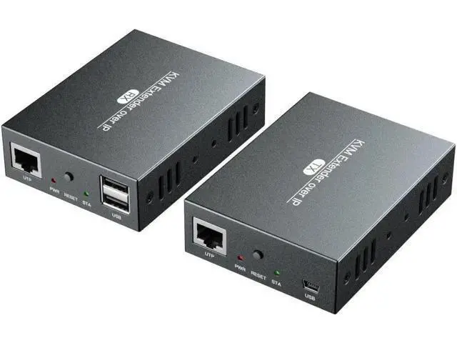 Alt view image 5 of 6 - 150M IP HDMI-compatible KVM Extender IP UTP/STP Cat5e/6 RJ45 Ethernet Cable 1080P 60Hz HDMI-compatible USB Extender Network