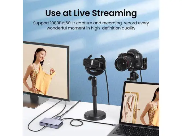 Alt view image 3 of 6 - Video Capture Card 4K HDMI to USB/USB-C HDMI Video Grabber Box for PS4 Switch Xbox Camera DVD Live Stream Record
