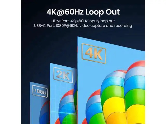 Alt view image 5 of 6 - Video Capture Card 4K HDMI to USB/USB-C HDMI Video Grabber Box for PS4 Switch Xbox Camera DVD Live Stream Record