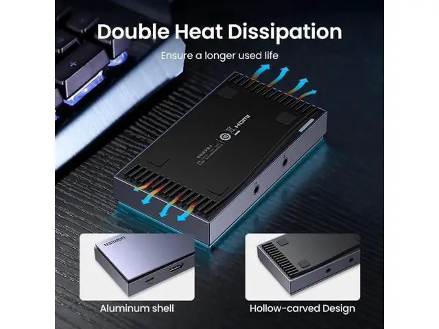 Alt view image 4 of 6 - Video Capture Card 4K HDMI to USB/USB-C HDMI Video Grabber Box for PS4 Switch Xbox Camera DVD Live Stream Record