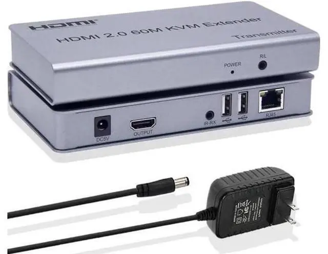 Main image of 4K 60HZ HDMI 2.0 KVM Extender Via RJ45 Ethernet Lan CAT6 Cable to 60M HDMI USB Extender Support USB Keyboard Mouse Touch Screen