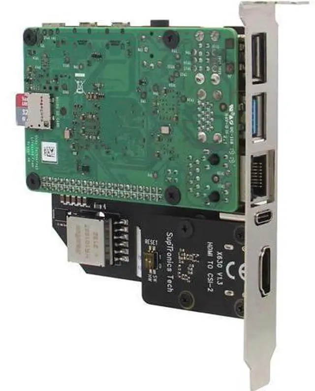 Alt view image 3 of 6 - Pi 4B PCIe KVM over IP PiKVM-A8 Support PiKVM v3 PoE ATX HDMI CSI