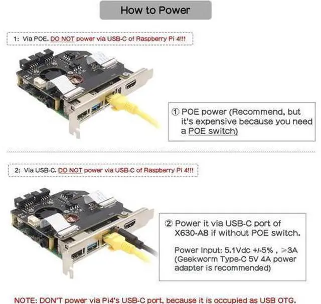 Alt view image 6 of 6 - Pi 4B PCIe KVM over IP PiKVM-A8 Support PiKVM v3 PoE ATX HDMI CSI