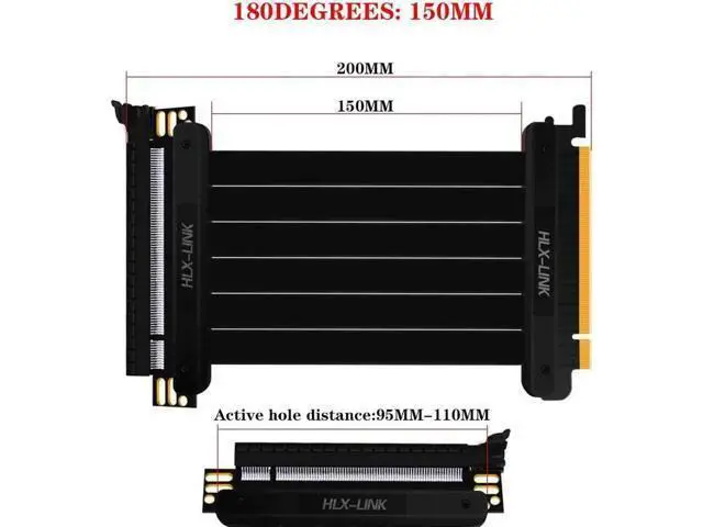 Alt view image 4 of 5 - 10-100CM High Speed PC Graphics Cards PCI Express Connector Cable Riser Card PCI-E 16X Flexible Cable Extension Port Adapter
