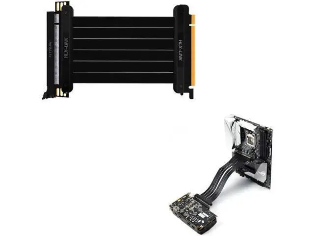 Alt view image 5 of 5 - 10-100CM High Speed PC Graphics Cards PCI Express Connector Cable Riser Card PCI-E 16X Flexible Cable Extension Port Adapter