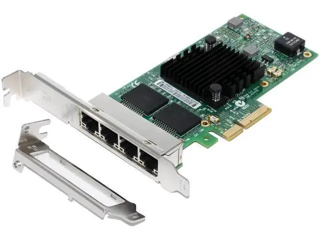 Alt view image 2 of 5 - Card PCI-Express PCIe X4 Four RJ45 Gigabit Ports Server Adapter NIC I350-T4